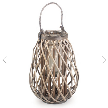 Split Grey Willow Raindrop Lantern - Brown